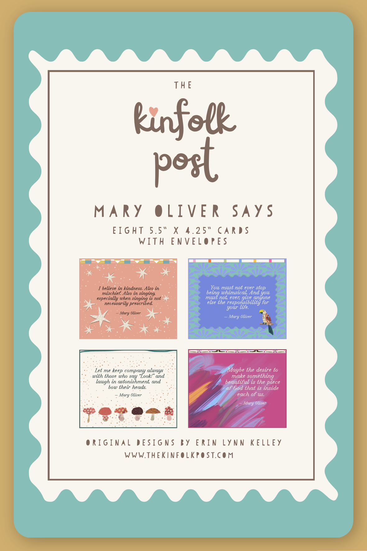 Mary Oliver Says Box Set of 8 Cards
