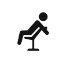 Silhouette of a person lying awkwardly in a chair