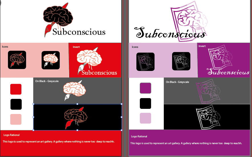 LOGO SUBCONSCIOUS 

I created a custom gallery logo designed to capture the feeling of creativity and discovery behind each piece of artwork. Through thoughtful shapes, typography, and visual balance, I developed an identity that feels artistic, mode
