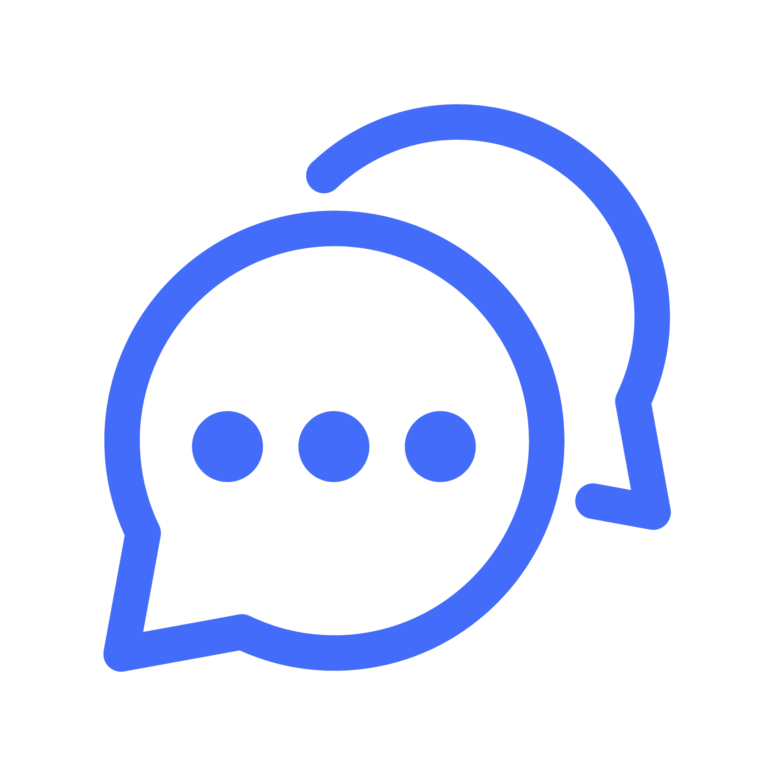 Blue concentric circles on a black background.
