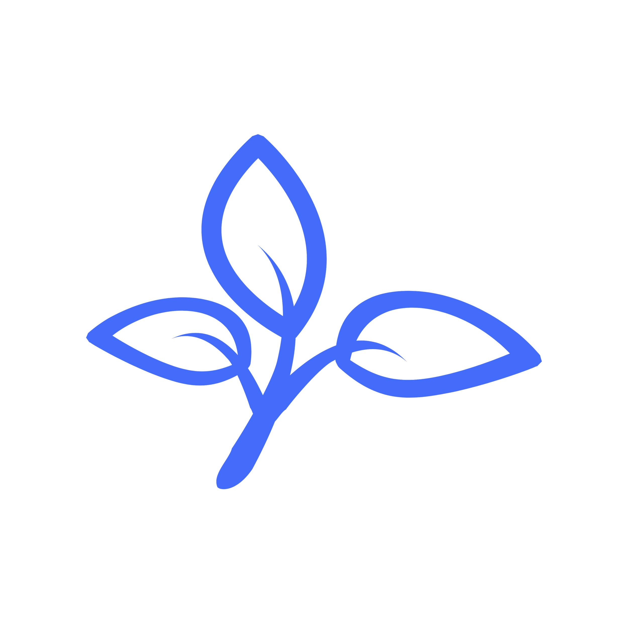 A stylized blue candle with a flame and a looped ribbon around its base, set against a black background.