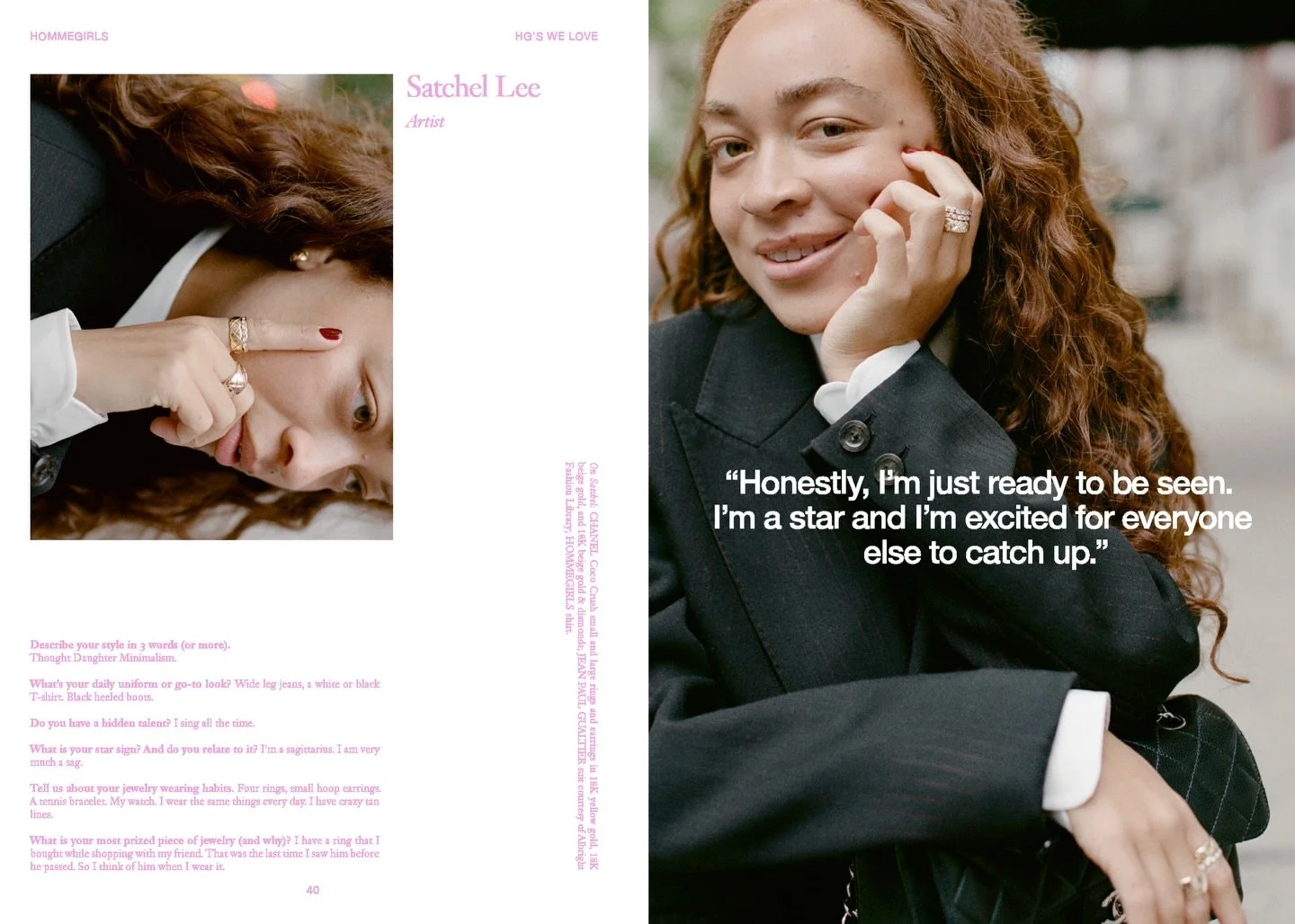 &ldquo;Stacked Personalities&rdquo; featuring @satchellee for @hommegirls @chanelofficial 💍