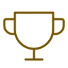 Black silhouette of a trophy cup
