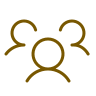Icon of three people representing a group or community