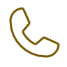 Icon of a yellow telephone handset on a dark background.