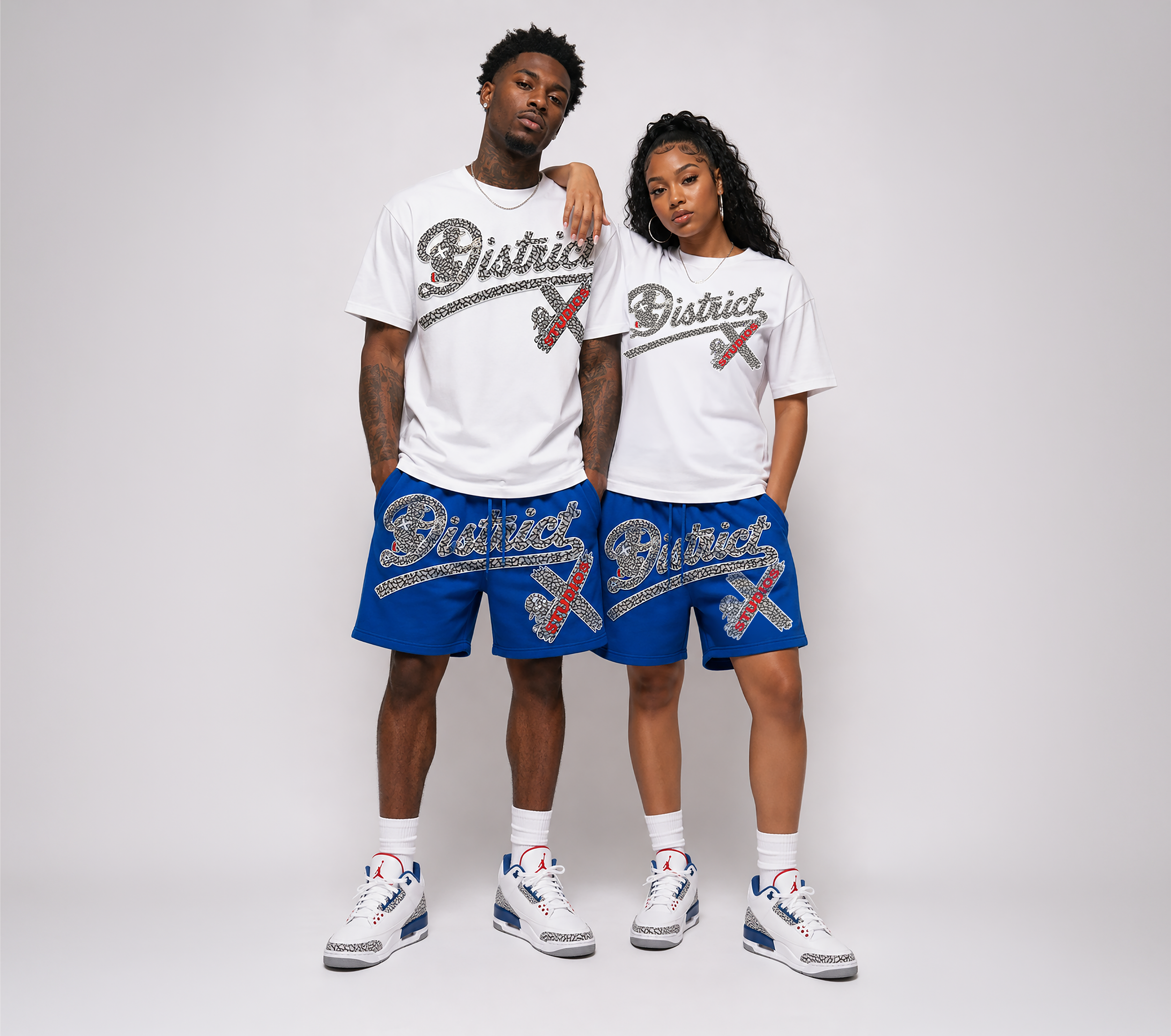 District X Studios Mesh Shorts Set - True Blue