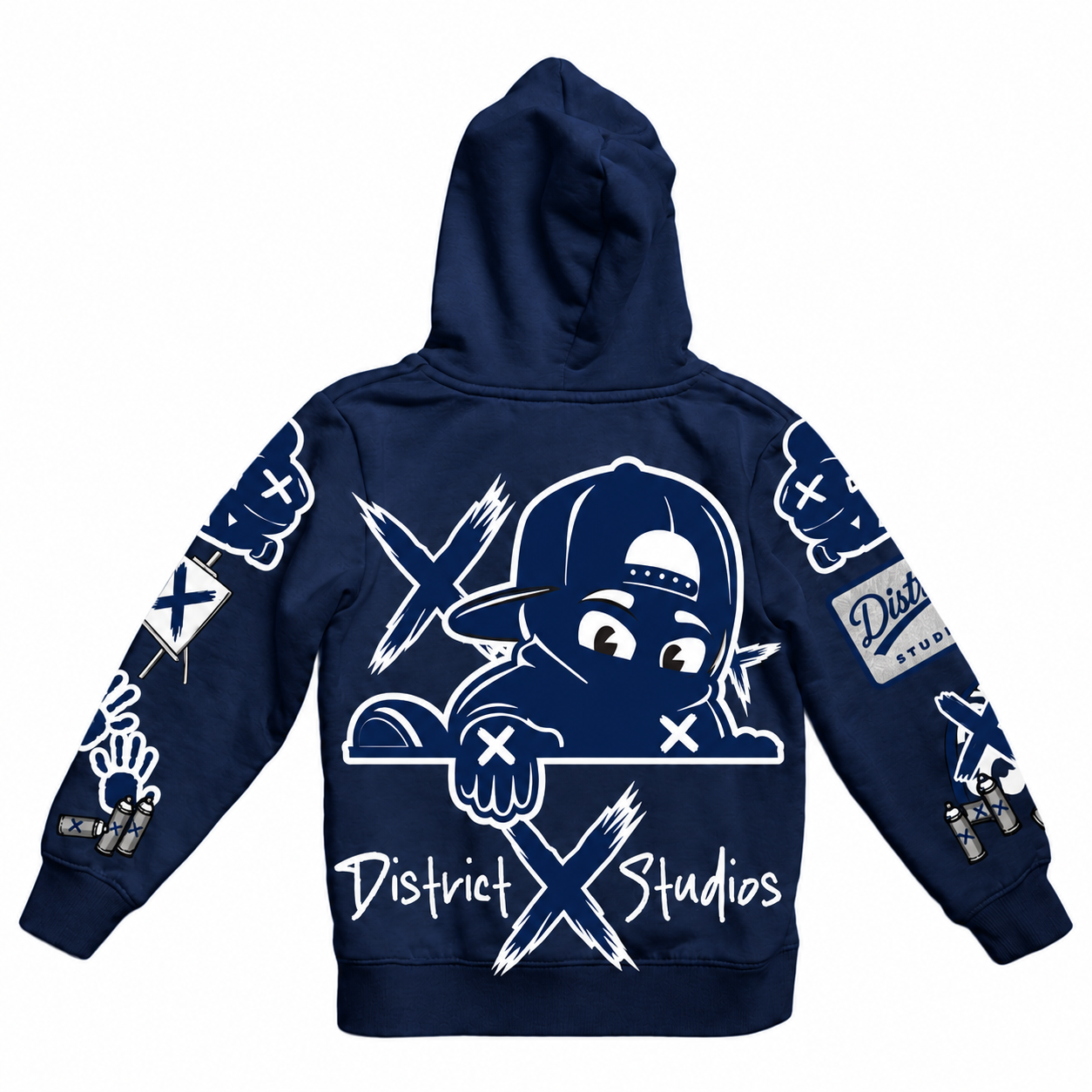 Navy District X Studios Hoodie Mockup.png