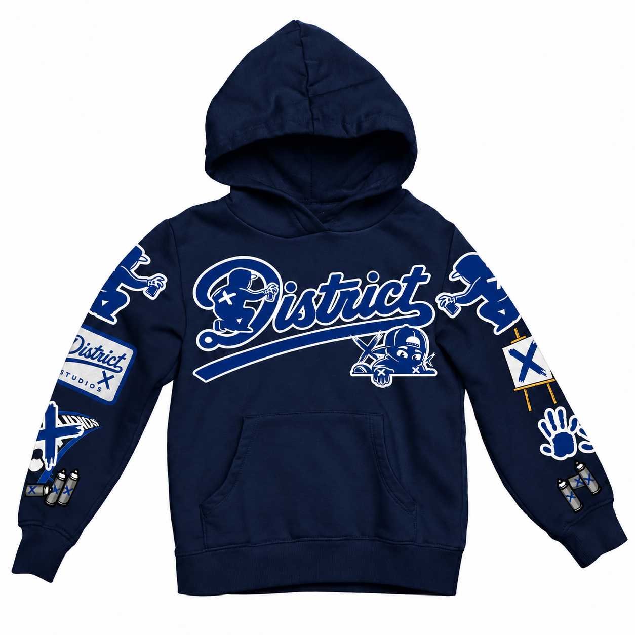 Navy District Studios Graffiti Hoodie.png