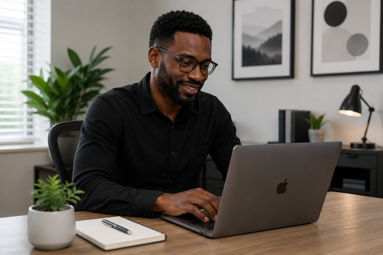 male using a macbook
