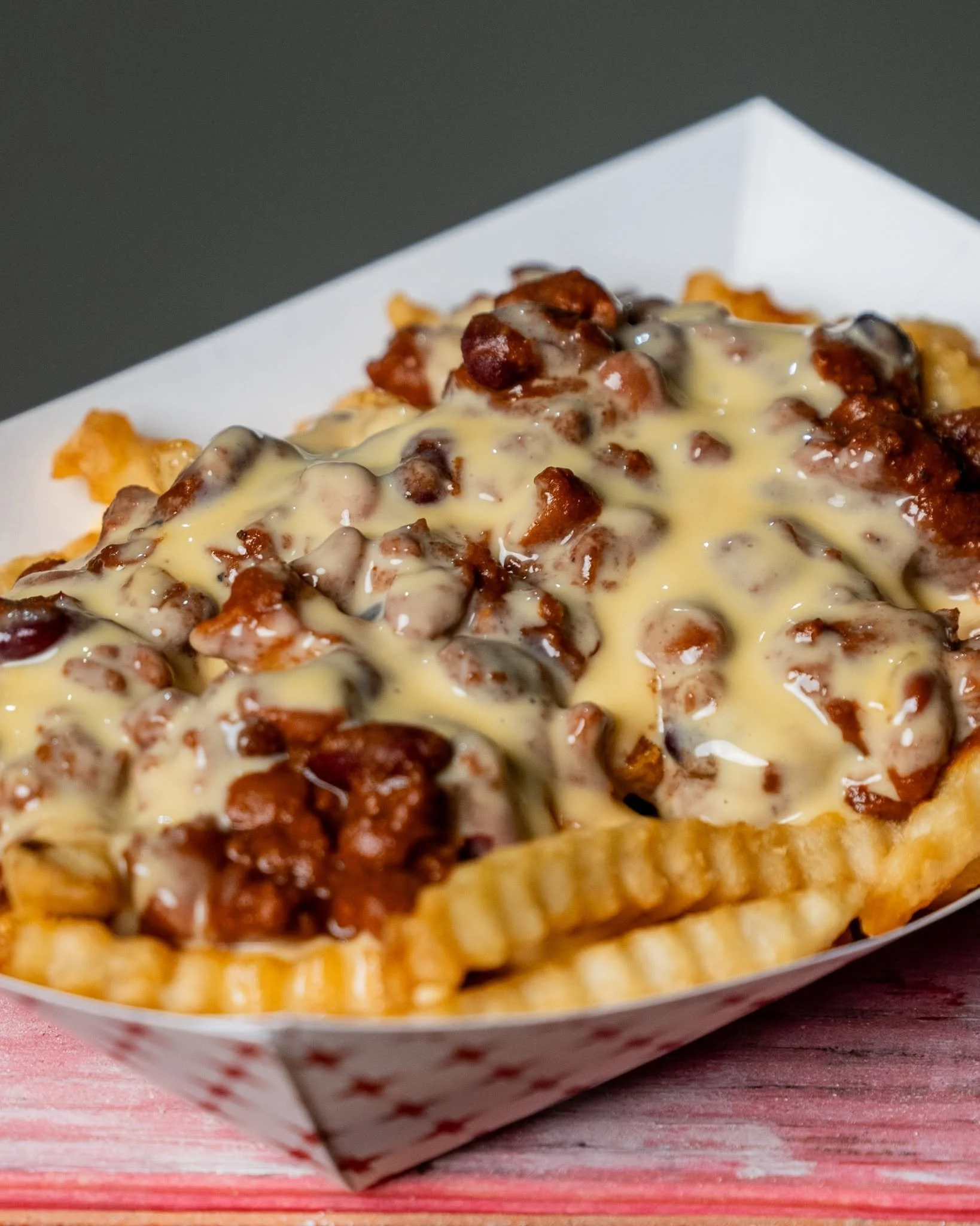 Chili Cheese Fries: Steve's Famous Chili, cheese sauce and our award-winning fries.