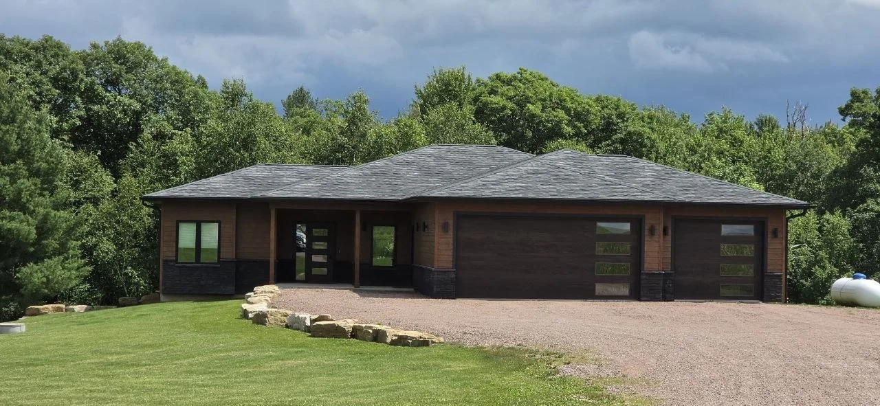 Home with garage doors