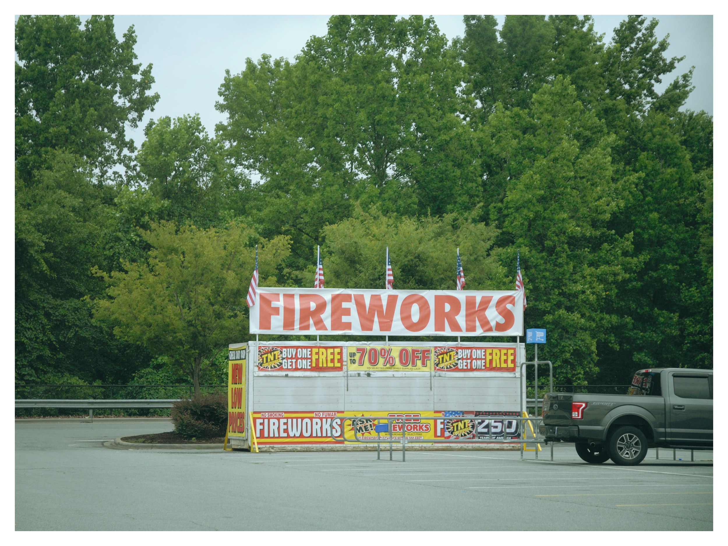 4th of July prep in Walmart parking lot, Lincolnton NC. So 'Merican.