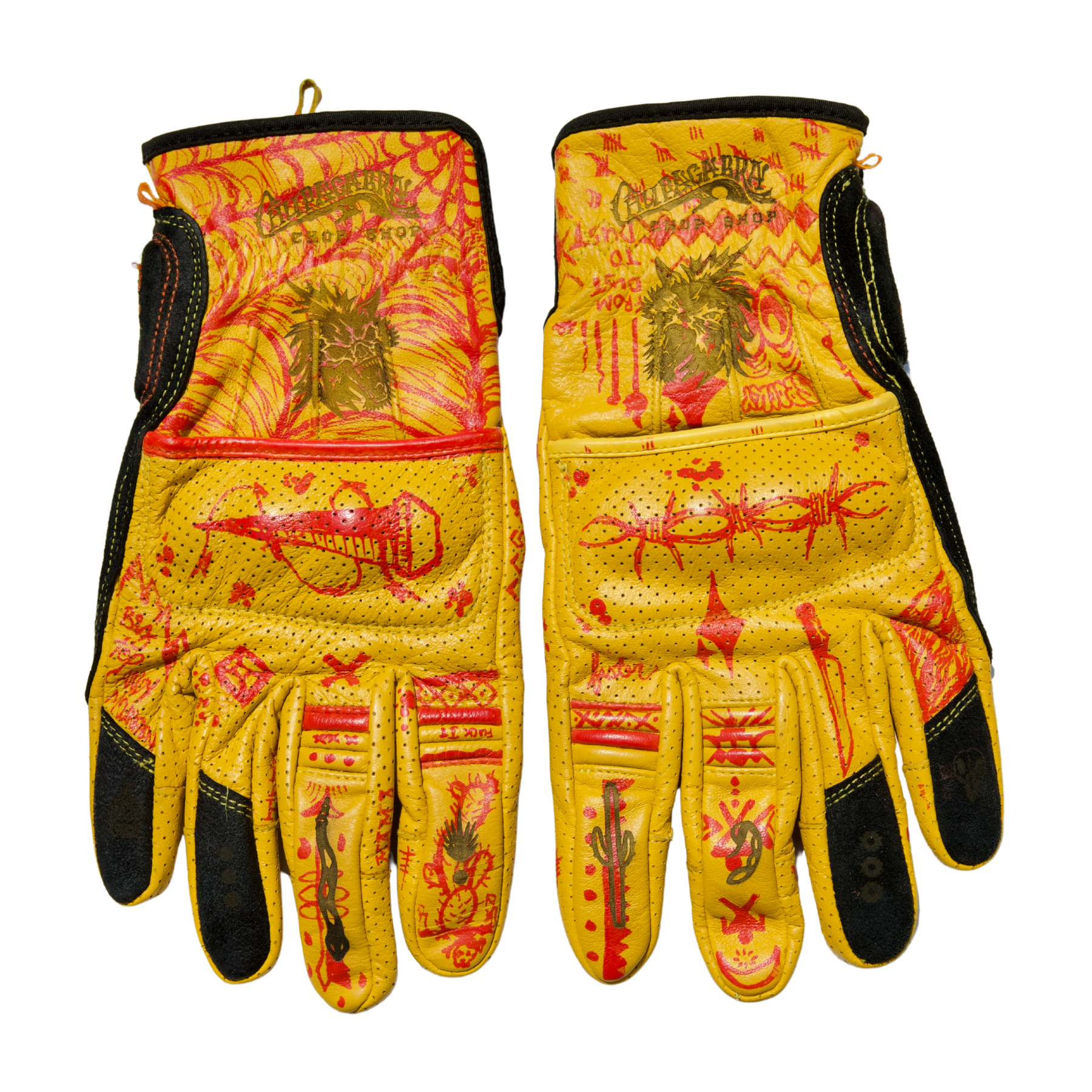 Custom Biltwell Padded Motorcycle Gloves