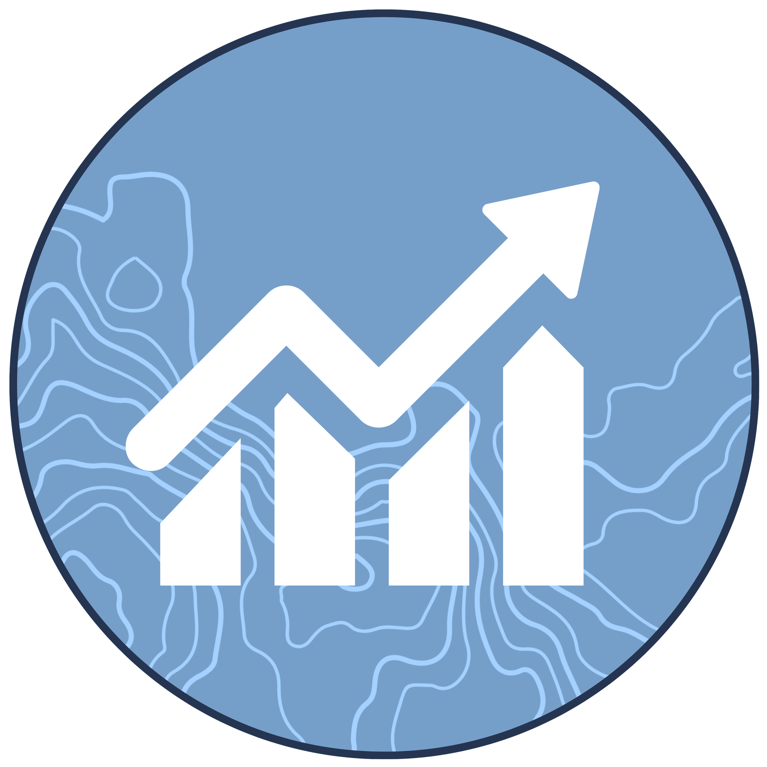 Chart with upward trend icon representing operations optimization