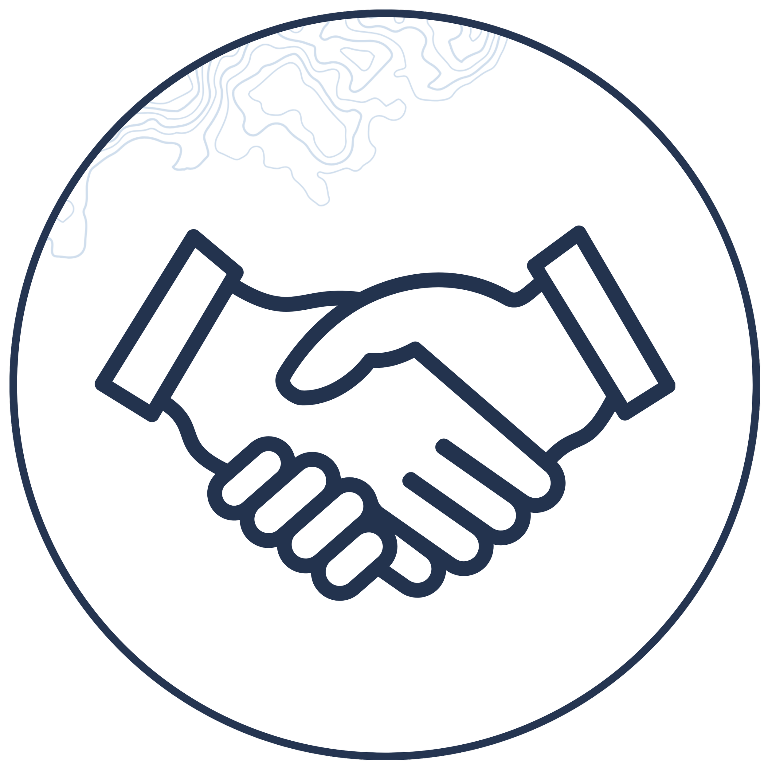 Handshake icon representing long-term partnership