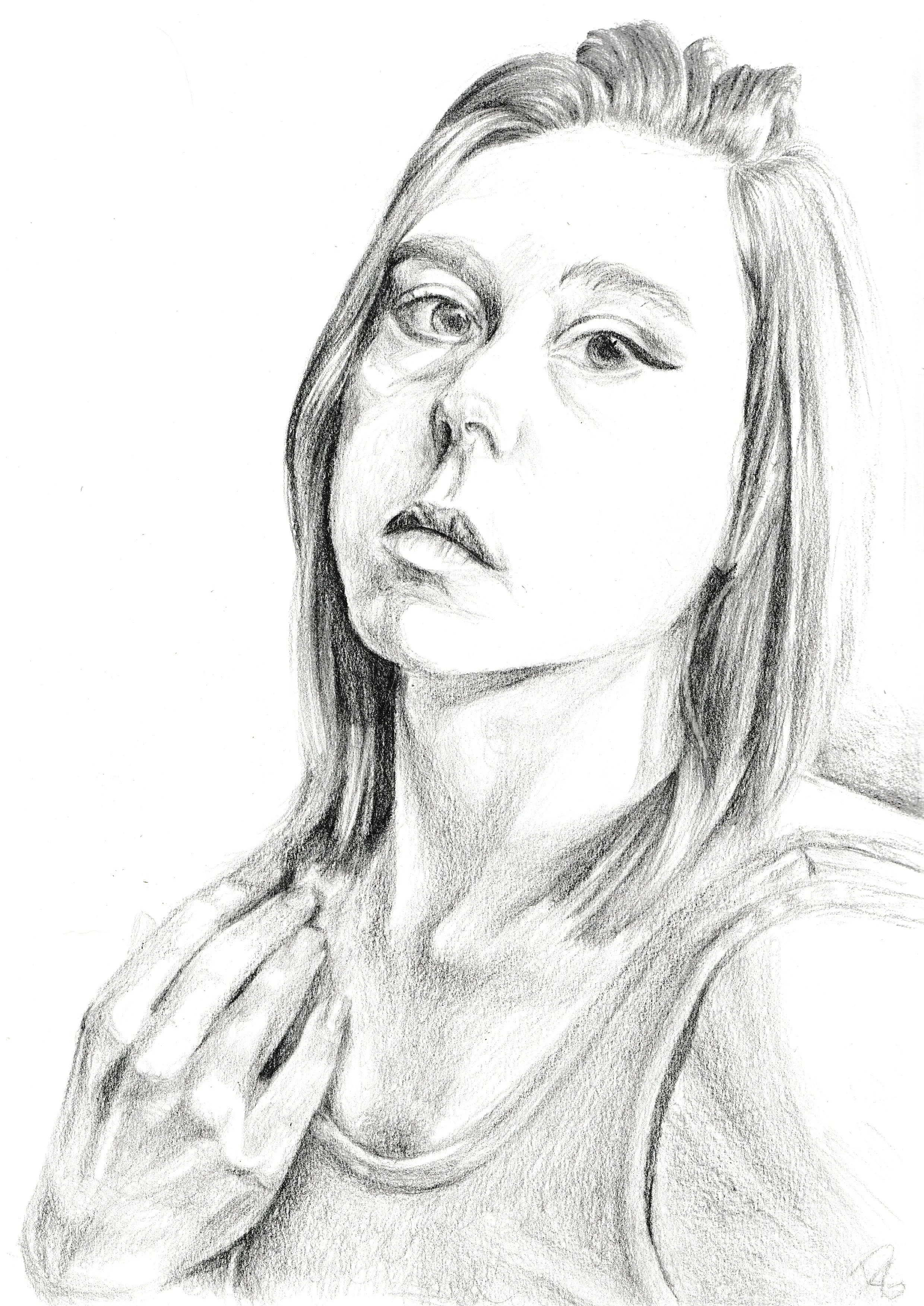Theo of Golden: Who do you see? 1     2026     9x12"    graphite 
