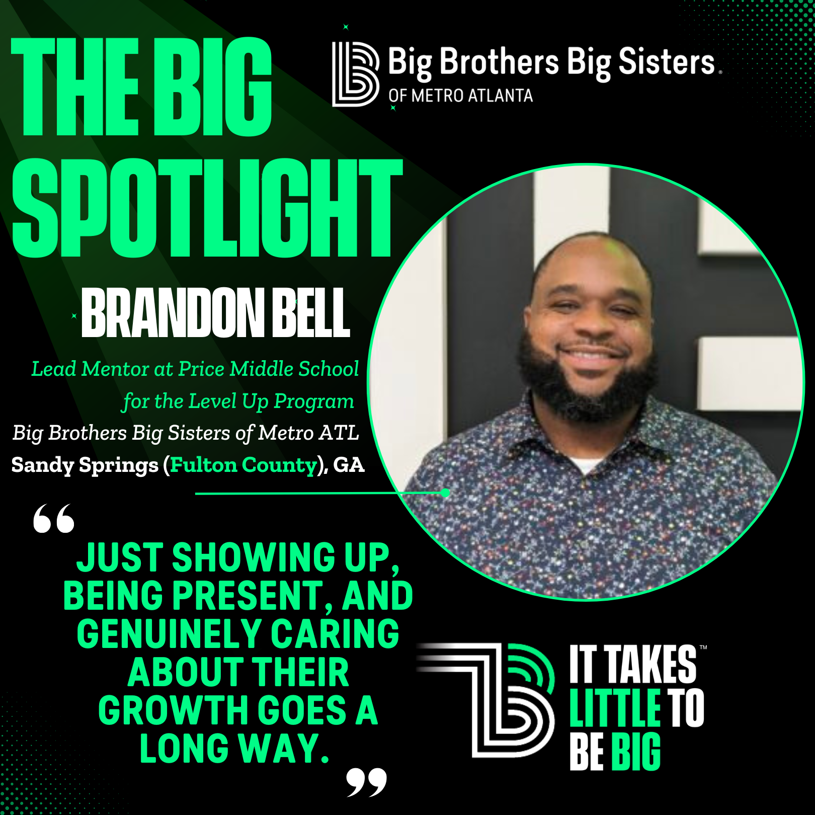 February’s Big Spotlight Highlights Brandon Bell's Journey at Price Middle School