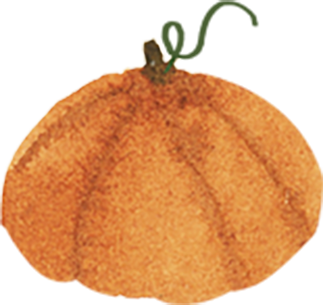 Close-up of a pumpkin with a green stem.