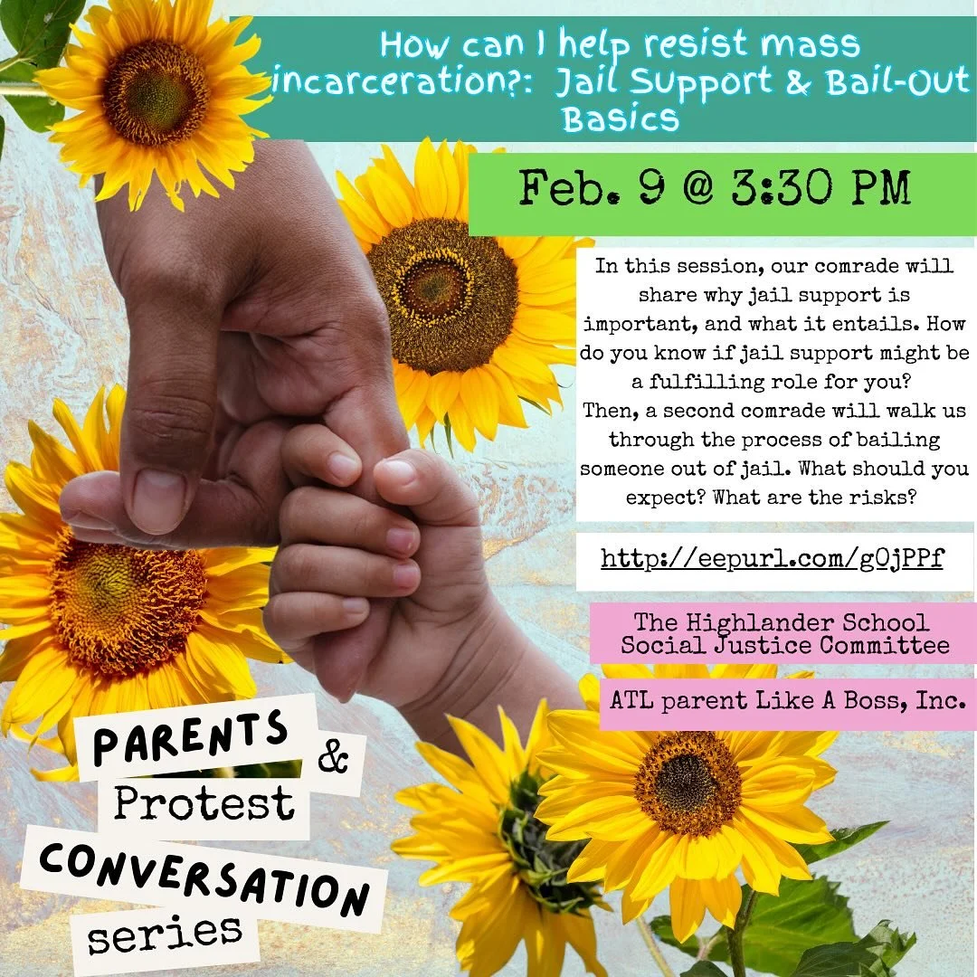 We&rsquo;re back again this Sunday, February 9 at 3:30!!

The Parents &amp; Protest Conversation series is for guardians interested in joining protests and direct actions with their children. As adults responsible for the primary care and safety of c
