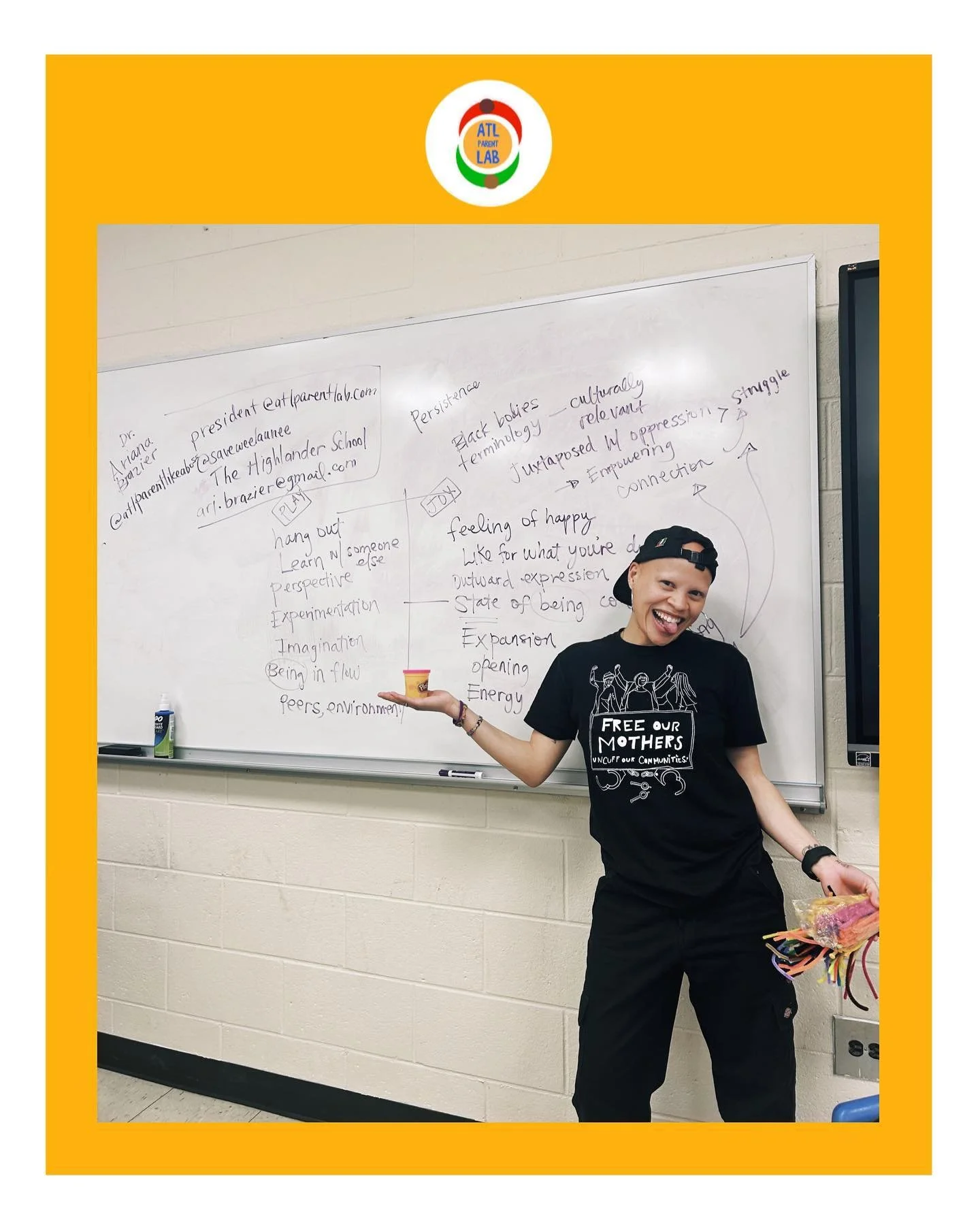 would it be a Dr. Ari presentation without a few things to play with?? 🥹🧮🖍️🕹️🎾🪁 

#BlackBoyJoy #BlackGirlMagic #BlackFamiliesMatter #ATLParentLAB #BlackParenting #Atlanta #AntiRacism #Parenting #Play #Families #Communities #PlayForAll #PlayLike