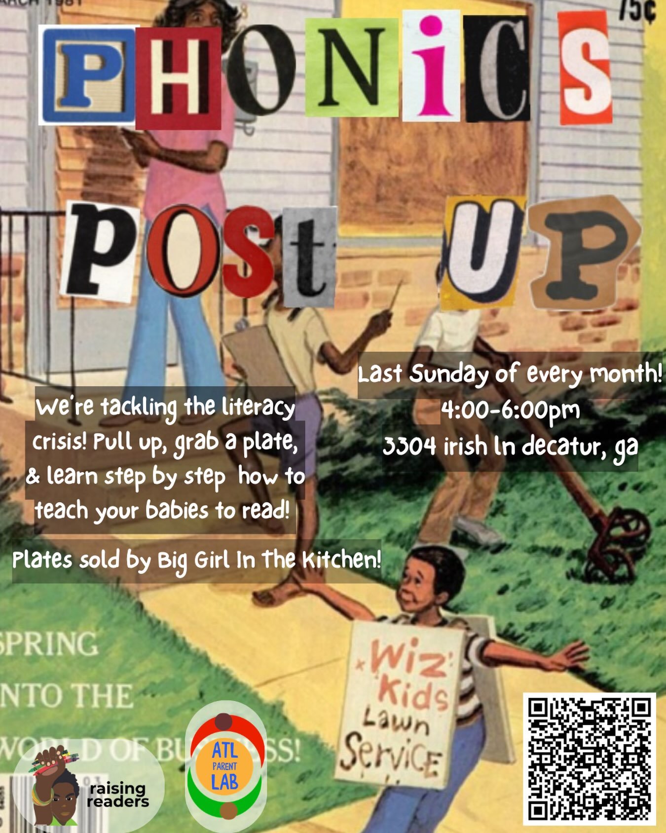-CALLING ALL ATL PARENTS,
CAREGIVERS, NEIGHBORS &amp; FRENS TO THE LAB!!

We&rsquo;re in crisis ATL!!

Join us on the last Sunday of every month (this Sunday!), 4-6pm, pull up &amp; learn quick, practical ways to help your babies sharpen their litera