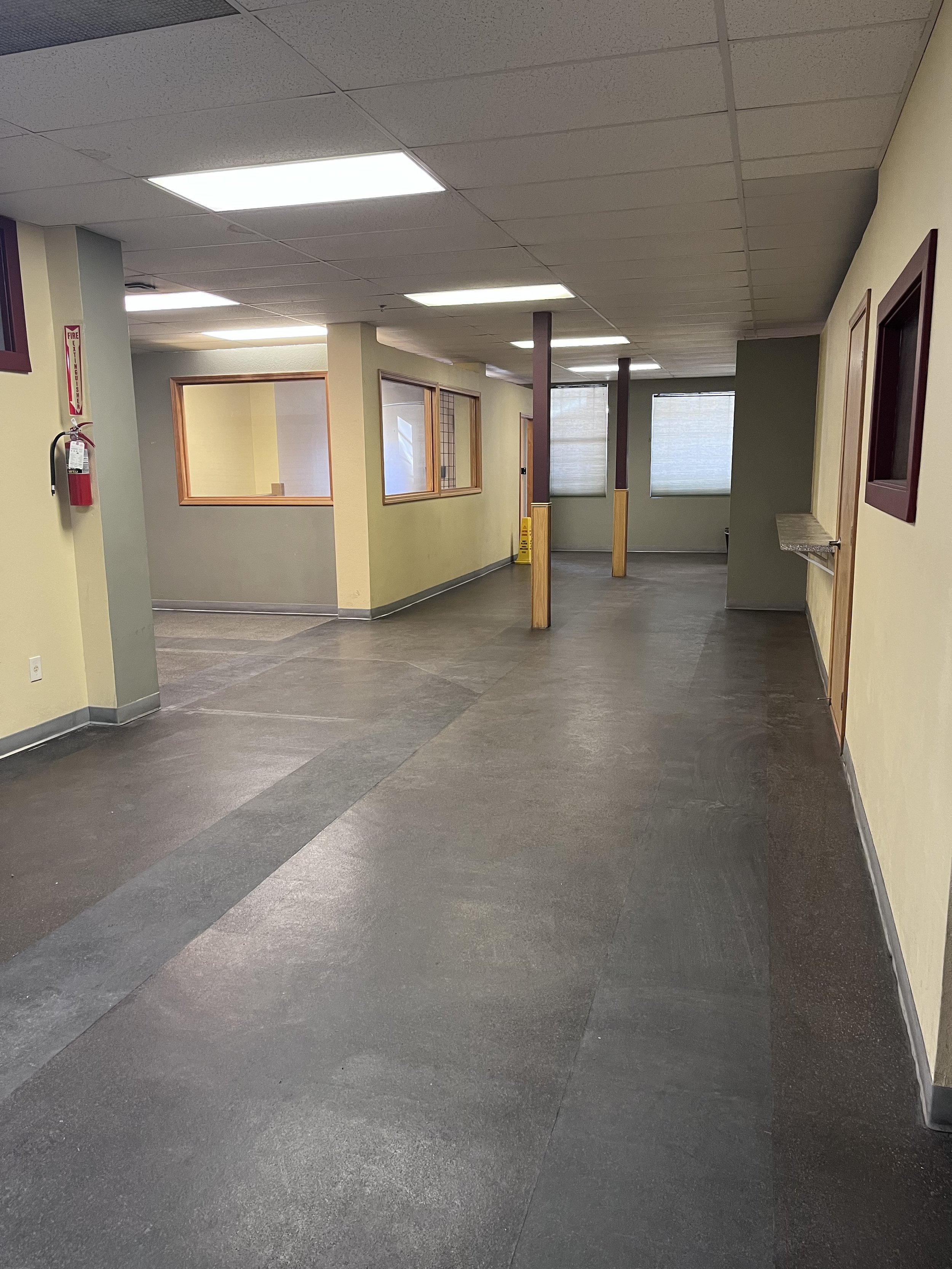 multiple office spaces for rent. includes reception and waiting area. conference space. breakroom and storage