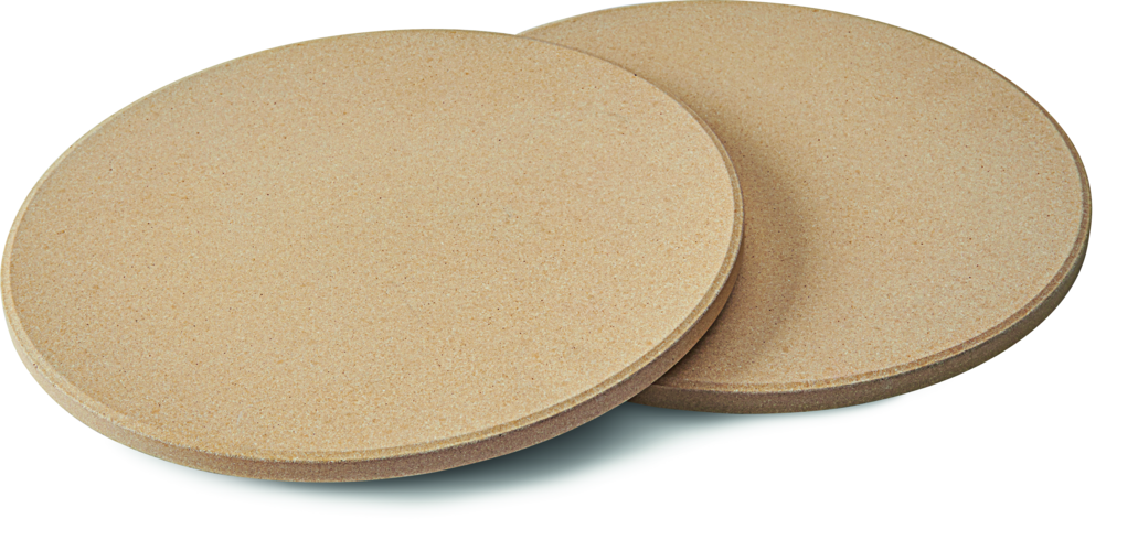 Grill perfect personal pizzas for two with the Napoleon 10-Inch Personal Size Pizza / Baking Stone Set.