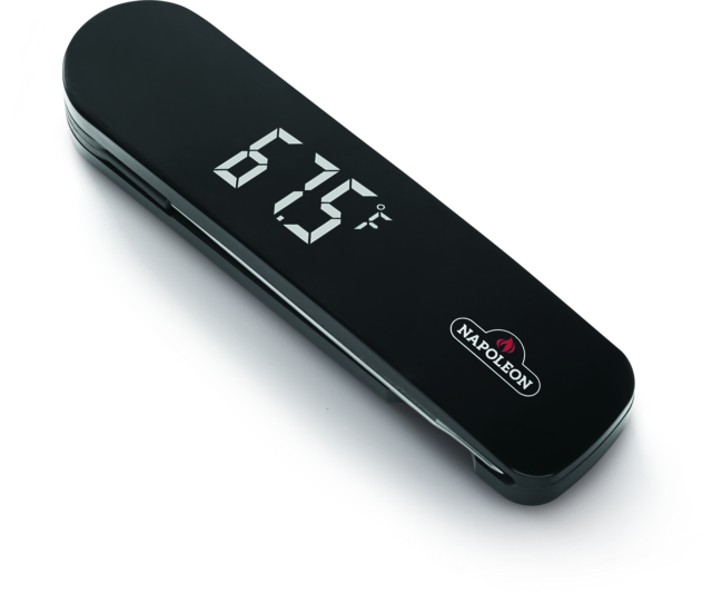 The Fast Read Digital Thermometer will let you know when the meat is done. Simply push the steel rod into the center of your meat or fish, the LED display will show the temperature within 4 to 5 seconds.