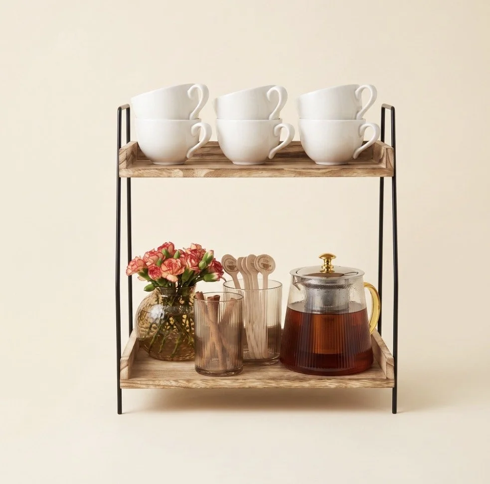 Rustic Elegance Tiered Display Station