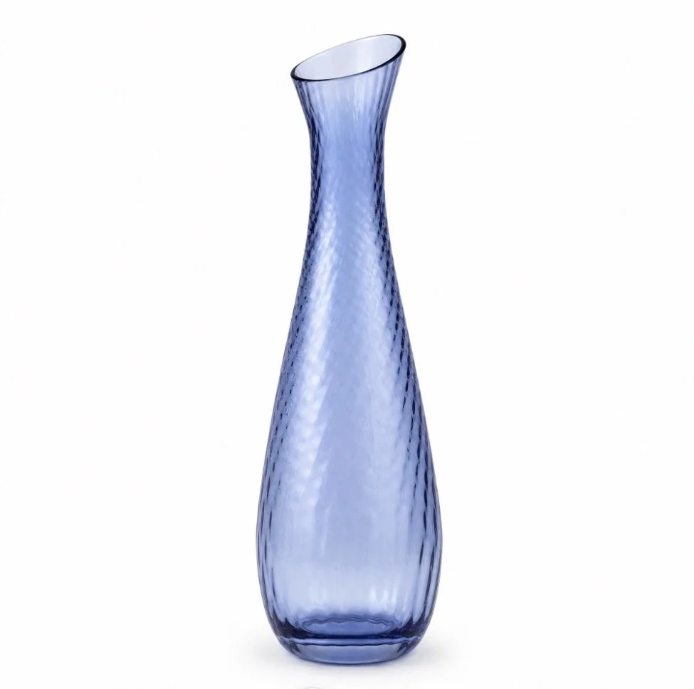 Blue Artisan Glass Pitcher
