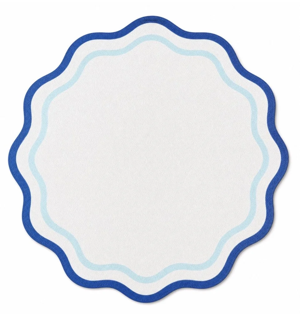 Blue Scalloped Placemat
