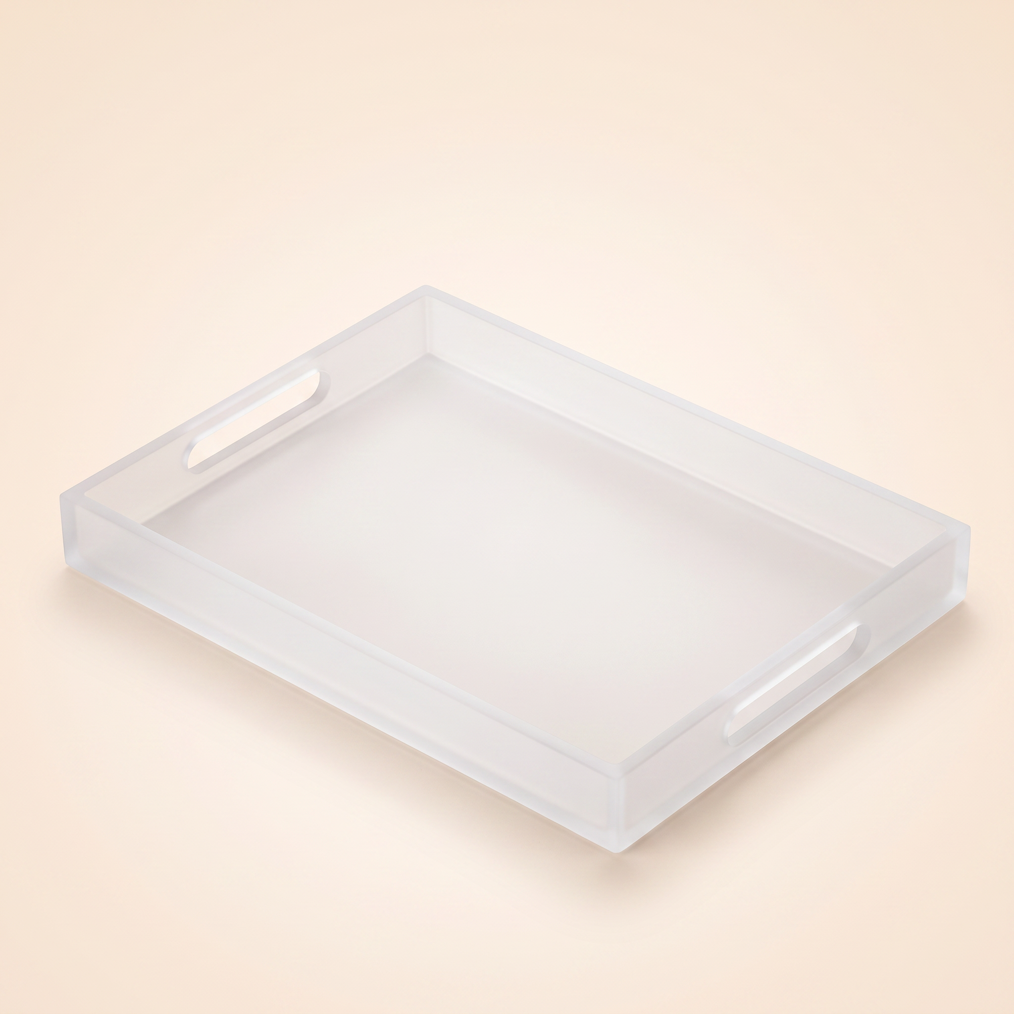 Frosted White Rectangular Tray