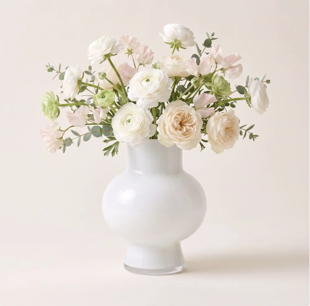 White Globe Vase