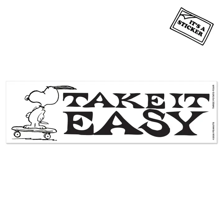 3P4 X Peanuts® : Snoopy Take It Easy Bumper Sticker