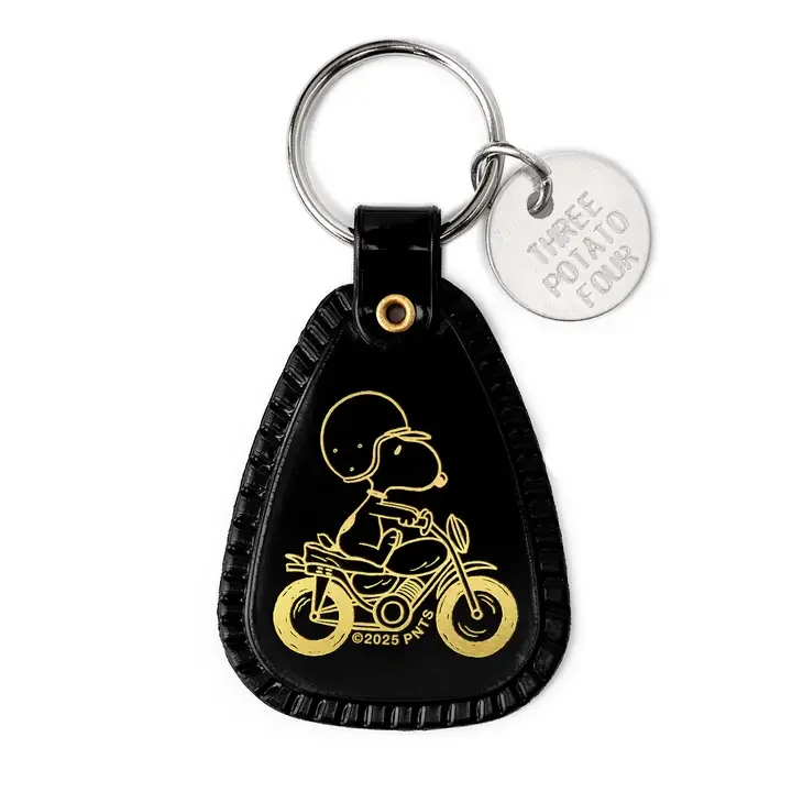 Snoopy Motorcycle Saddle Key Chain