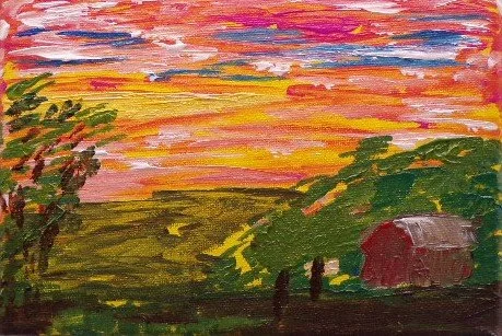 Elliot Sunset - Barn