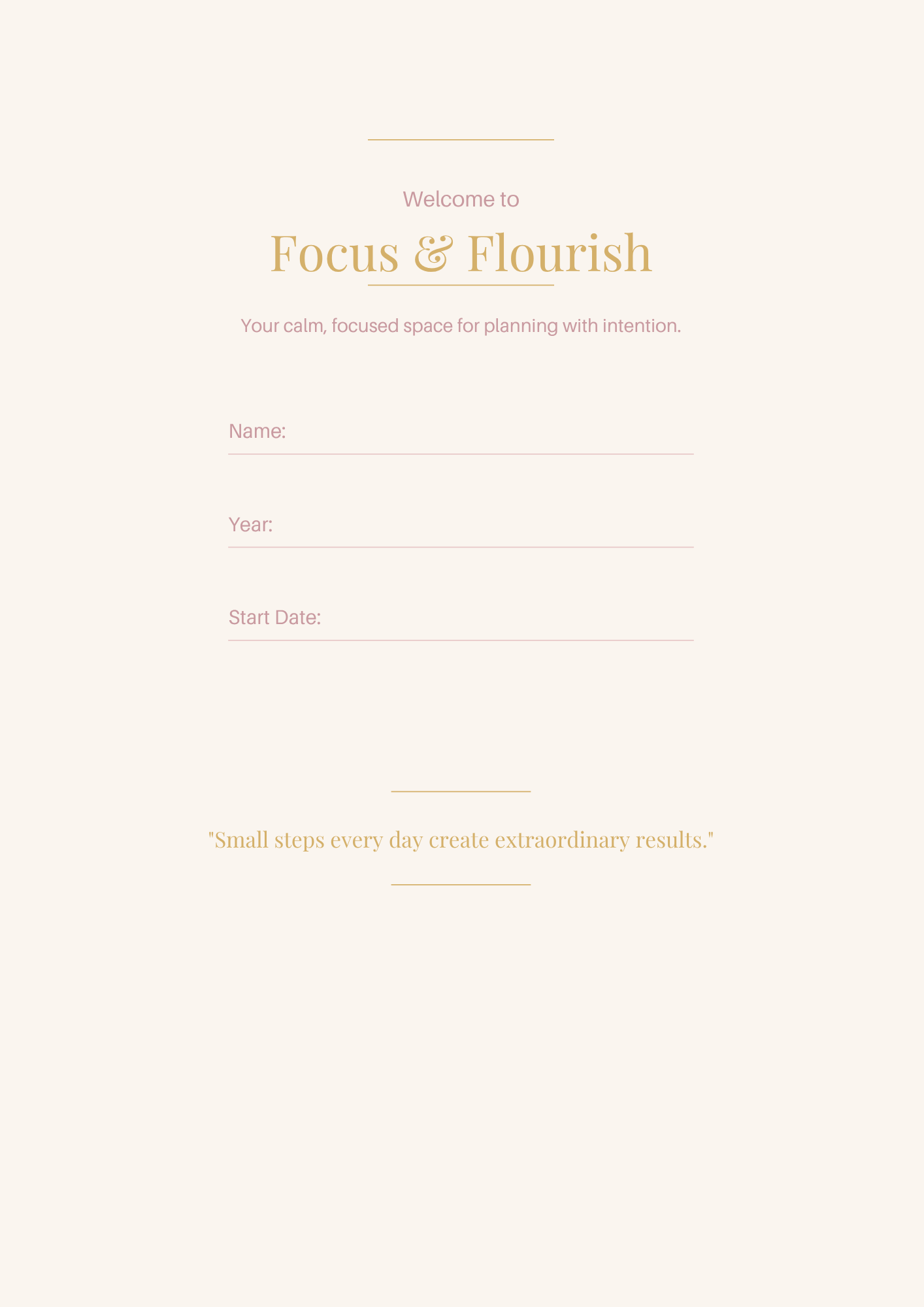 Weekly planning pages for ADHD productivity planner.