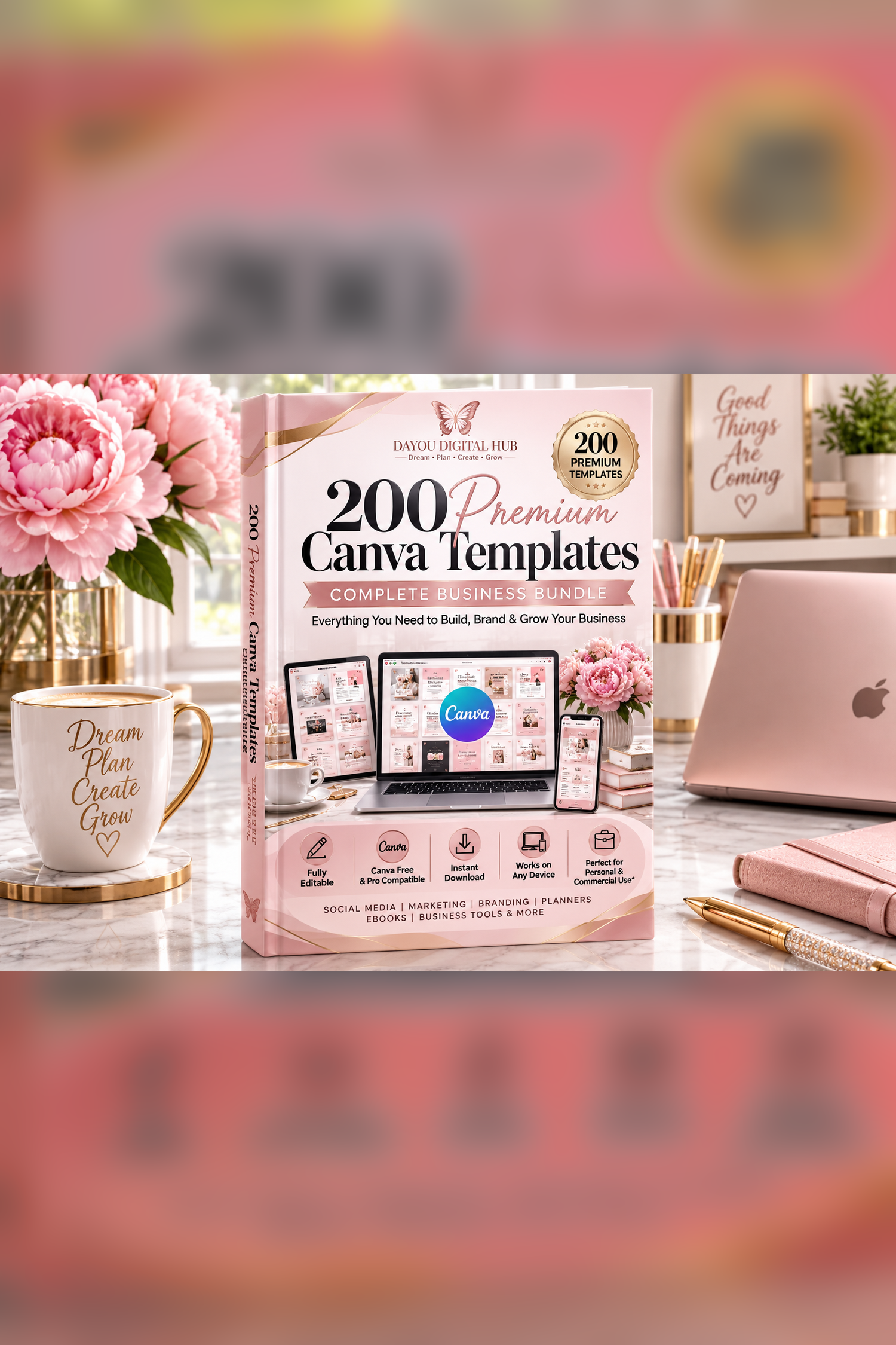 200 Premium Canva Templates | Business Bundle