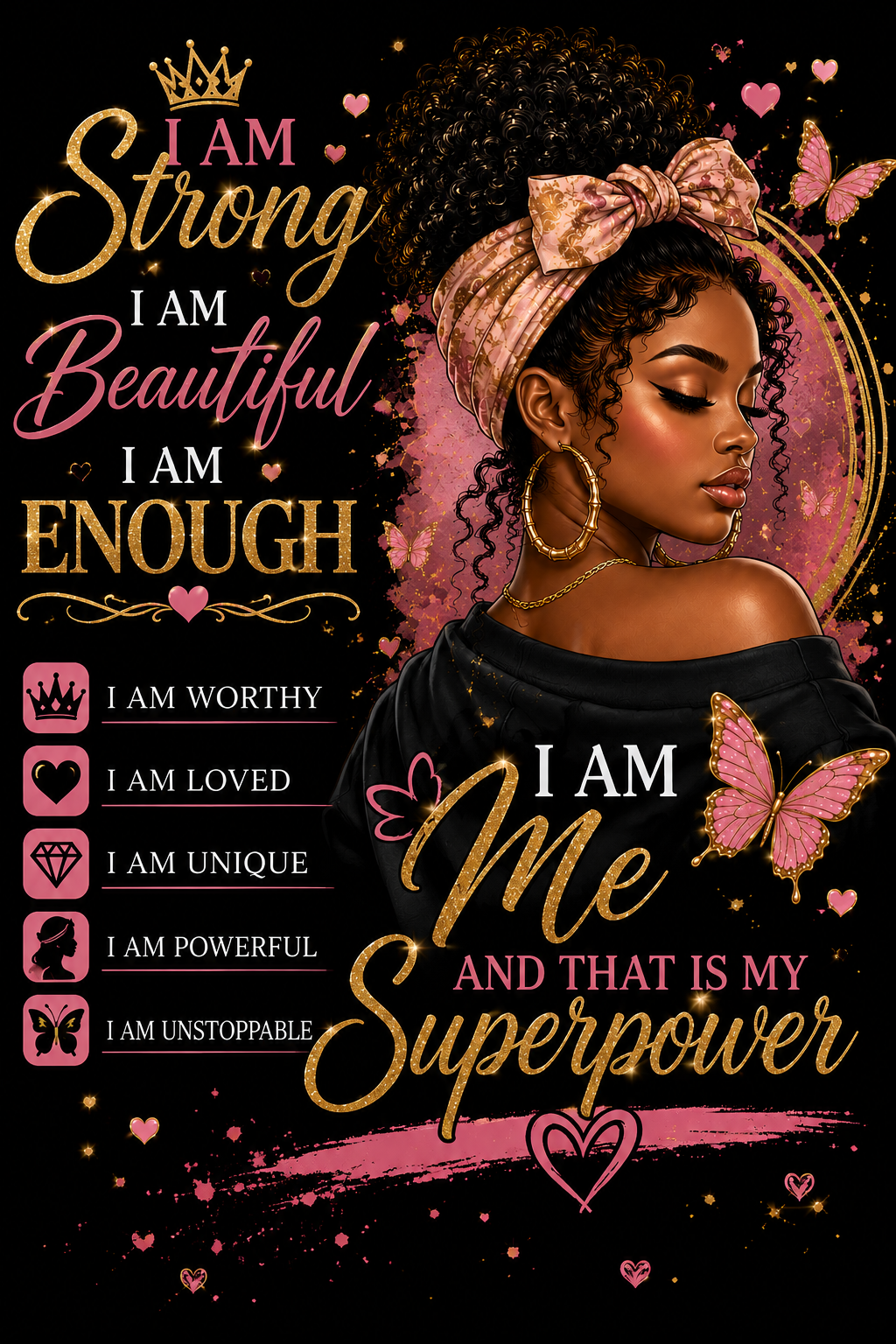 Empowerment Black Woman PNG Bundle