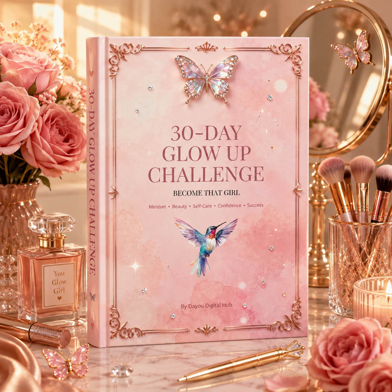 30-Day Glow Up Planner | Women Self Improvement (Digital Download)