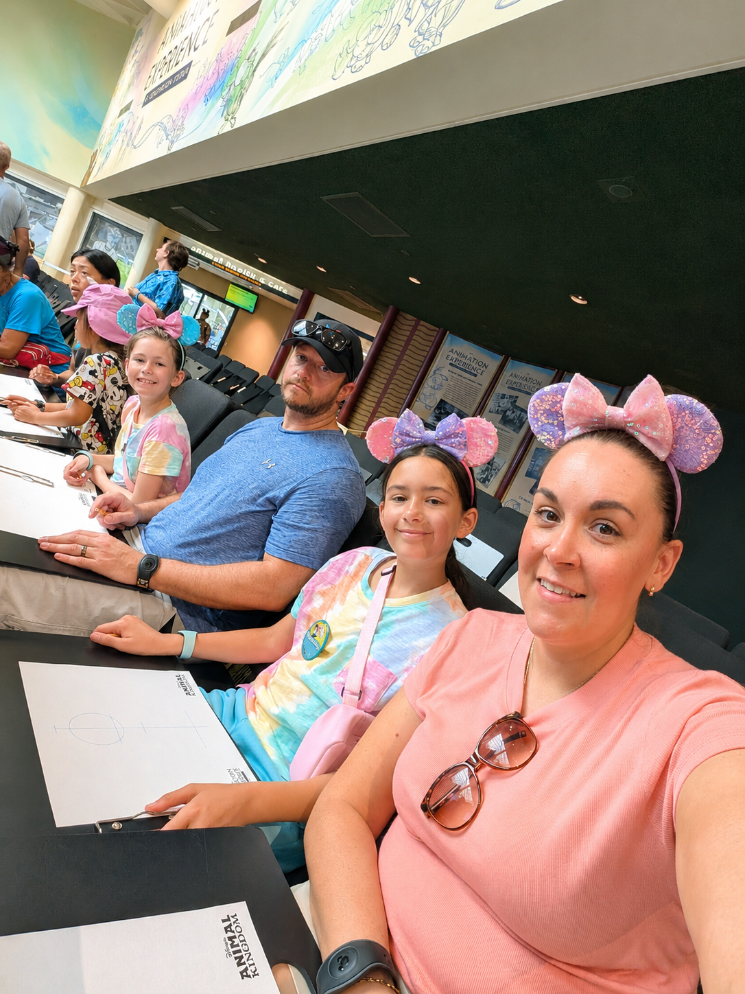 family drawing at disney animal kingdom
