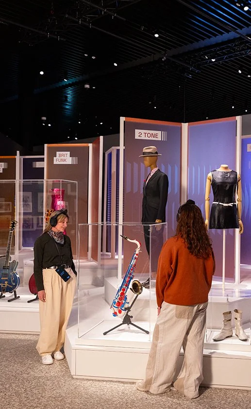 Lead Exhibition Designer 
for The Music is Black: A British Story - V&A East,

Exhibition and Graphic Design
Reality Is_,

Lighting Design
Jai Morjaria,

AV Video Design and Production
Gino Ricardo Green,

Sound Design and Composer
XANA,

Creative Pr