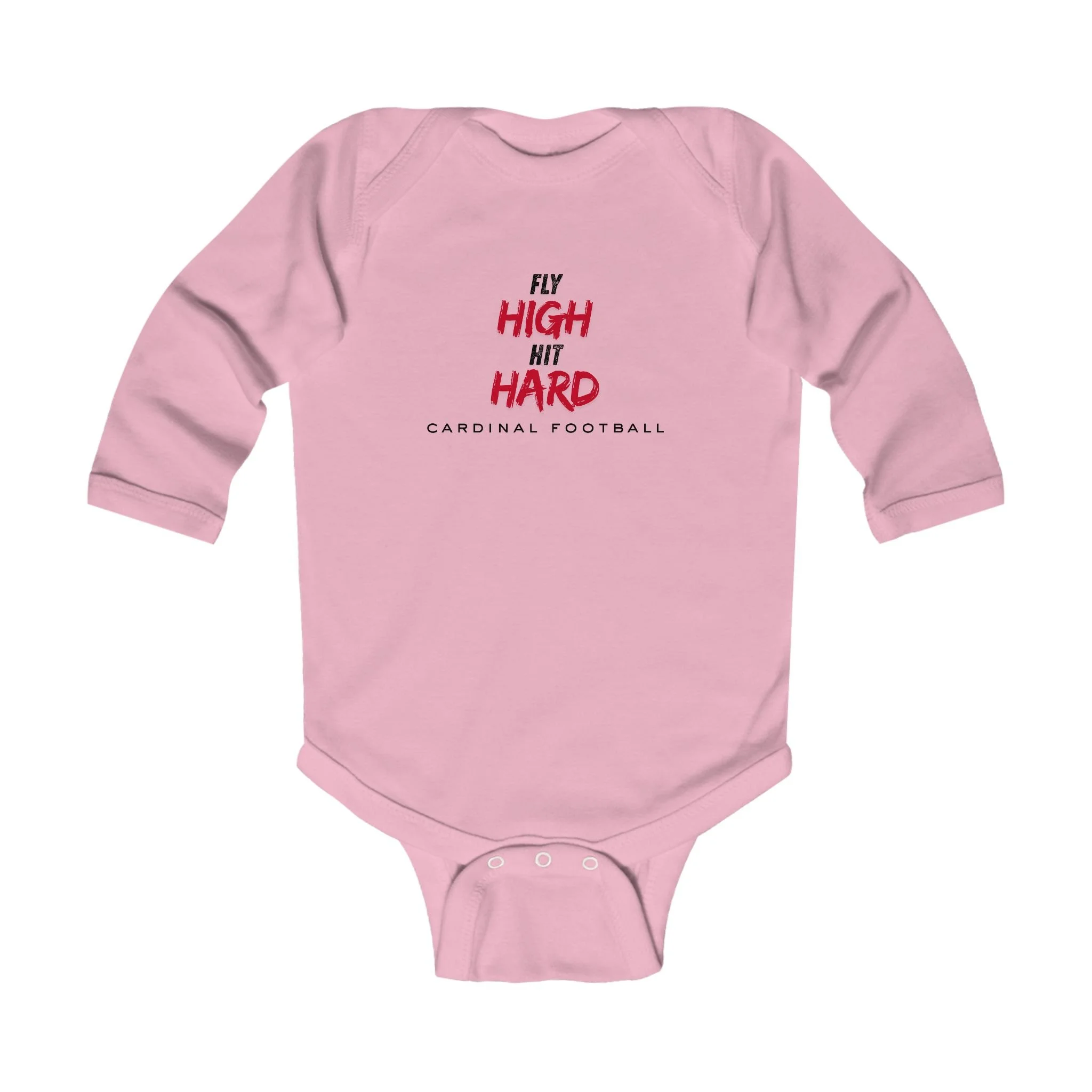 Infant Bodysuit — 'Fly High Hit Hard' Cardinal Football Baby Onesie