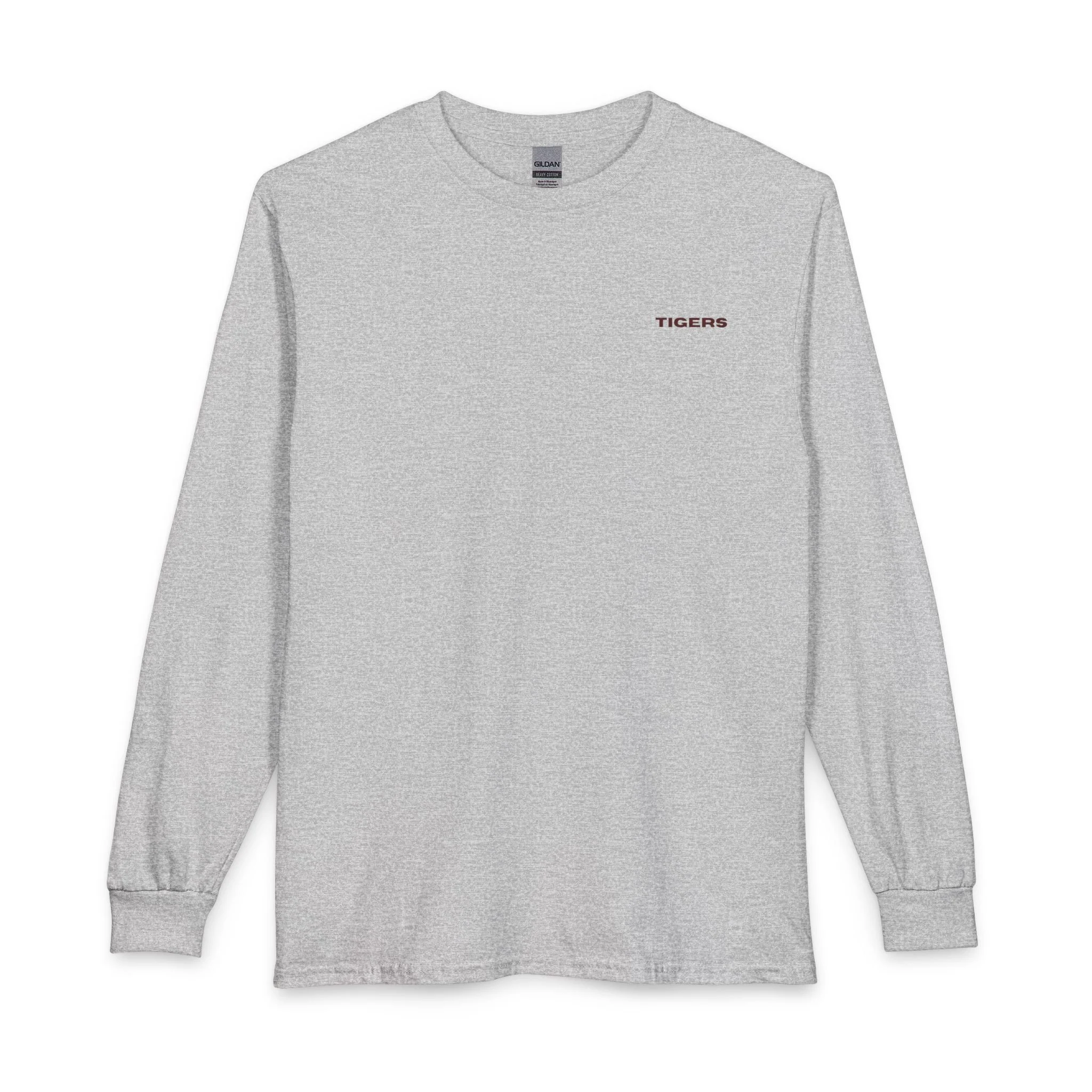 Long Sleeve — Minimal "TIGERS" Chest Logo Tee