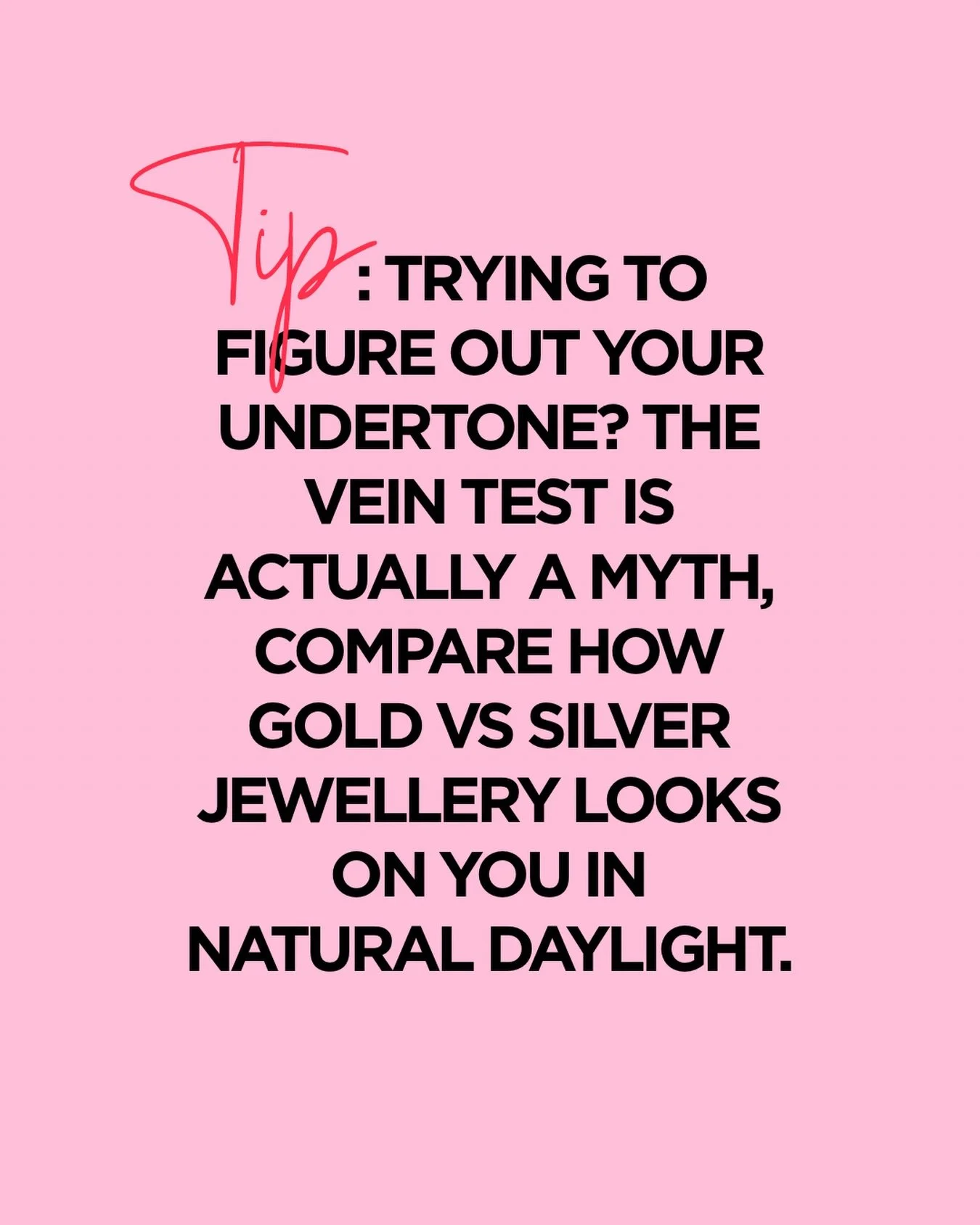 🚨 The vein test is a myth and we need to talk about it! 

Green veins = warm. Blue veins = cool. Both = Neutral - The colour you see is affected by skin depth, lighting, and melanin &mdash; it tells you absolutely nothing about your true undertone. 