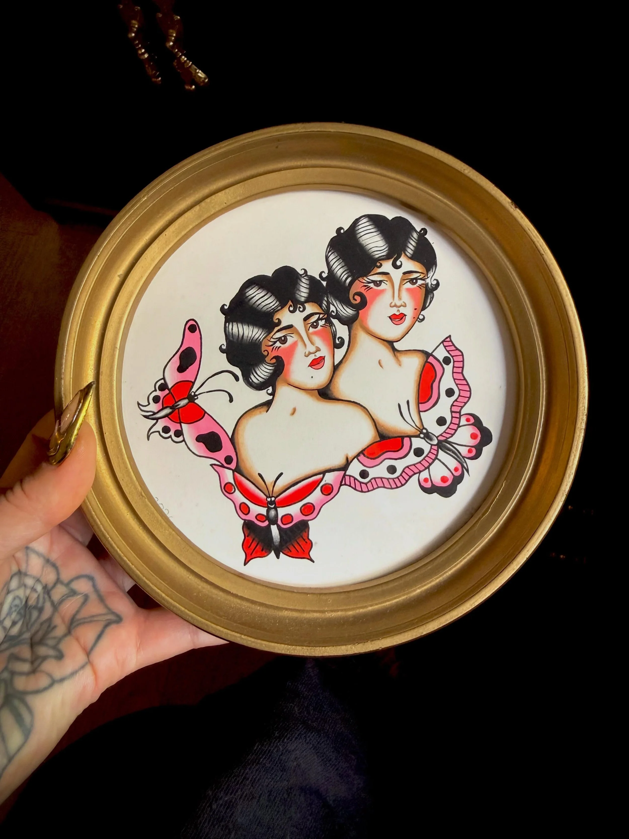 Heyooo! I painted this for @therealnationaltreasure for our birthday this year.

My twin sister is getting married in two days so I&rsquo;ll be even slower to respond to my emails than normal; if you can believe it&hellip;oops sorry! I promise to get