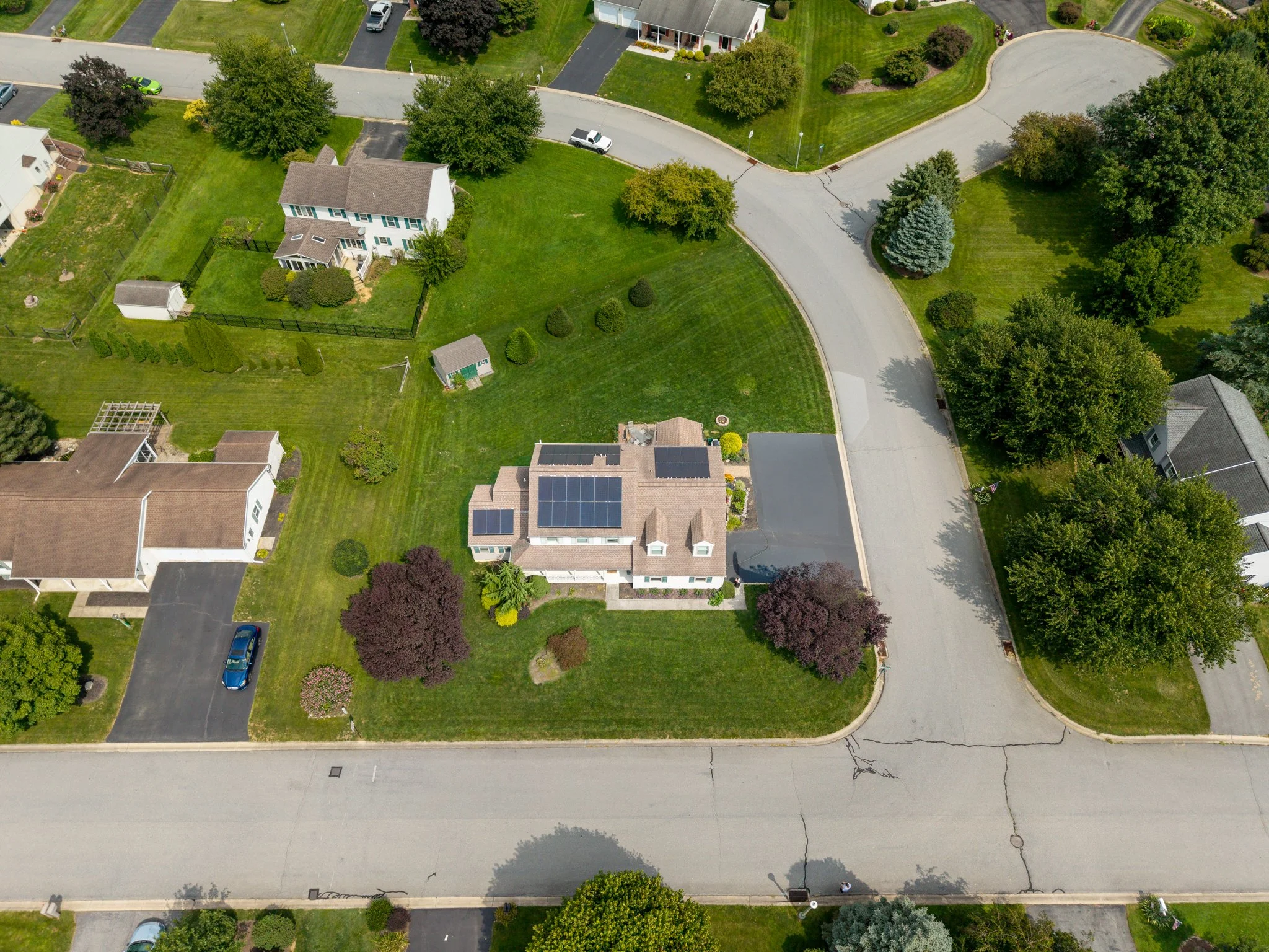 FAA Part 107 certified aerial drone photography of home in Lancaster PA