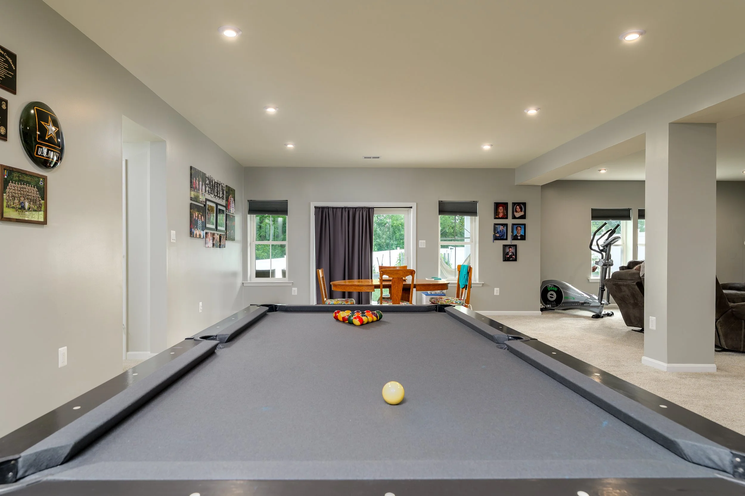 Finished basement interior real estate photography in Mechanicsburg PA