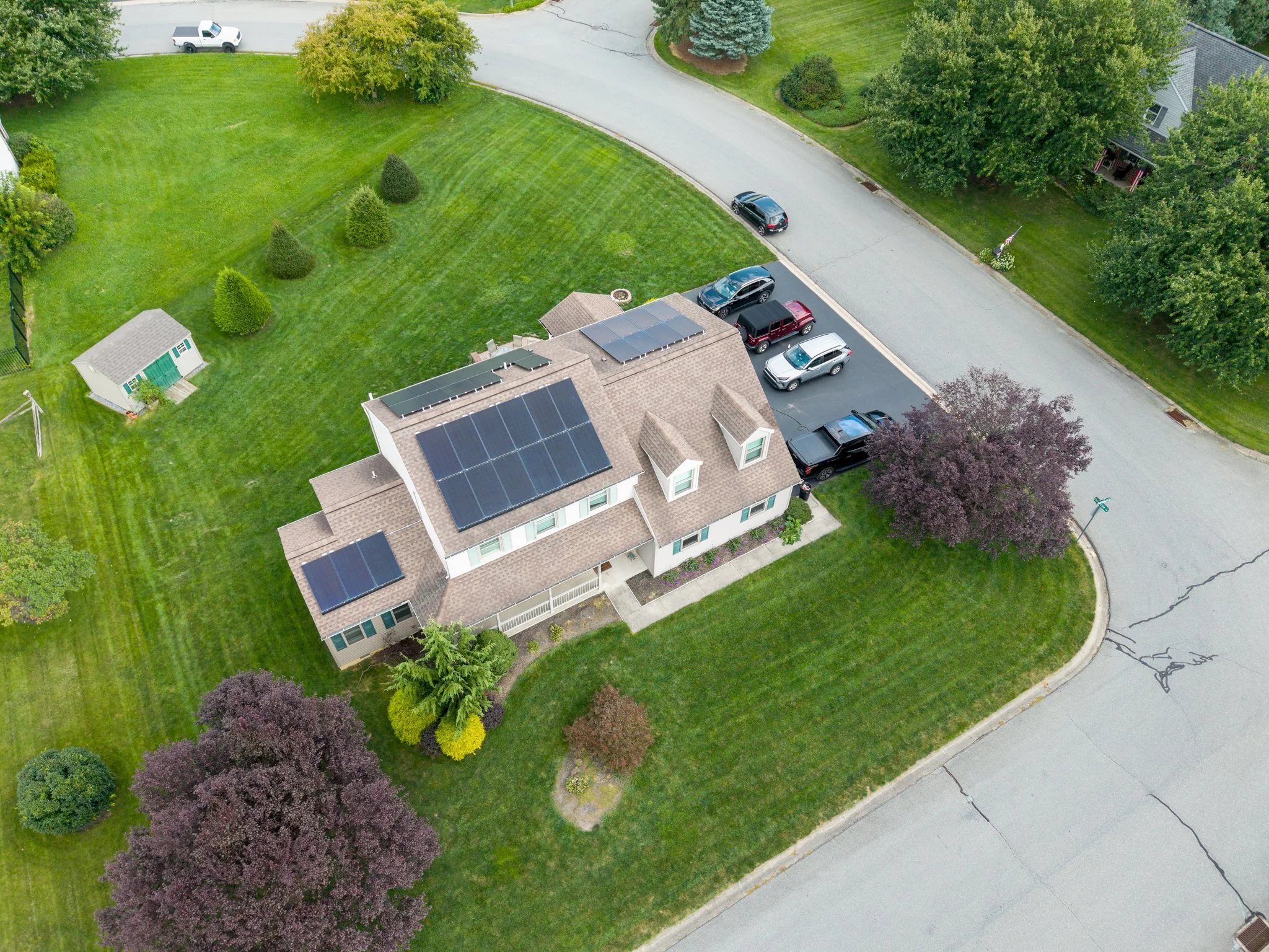 FAA Part 107 certified aerial drone photography of home in Marietta PA