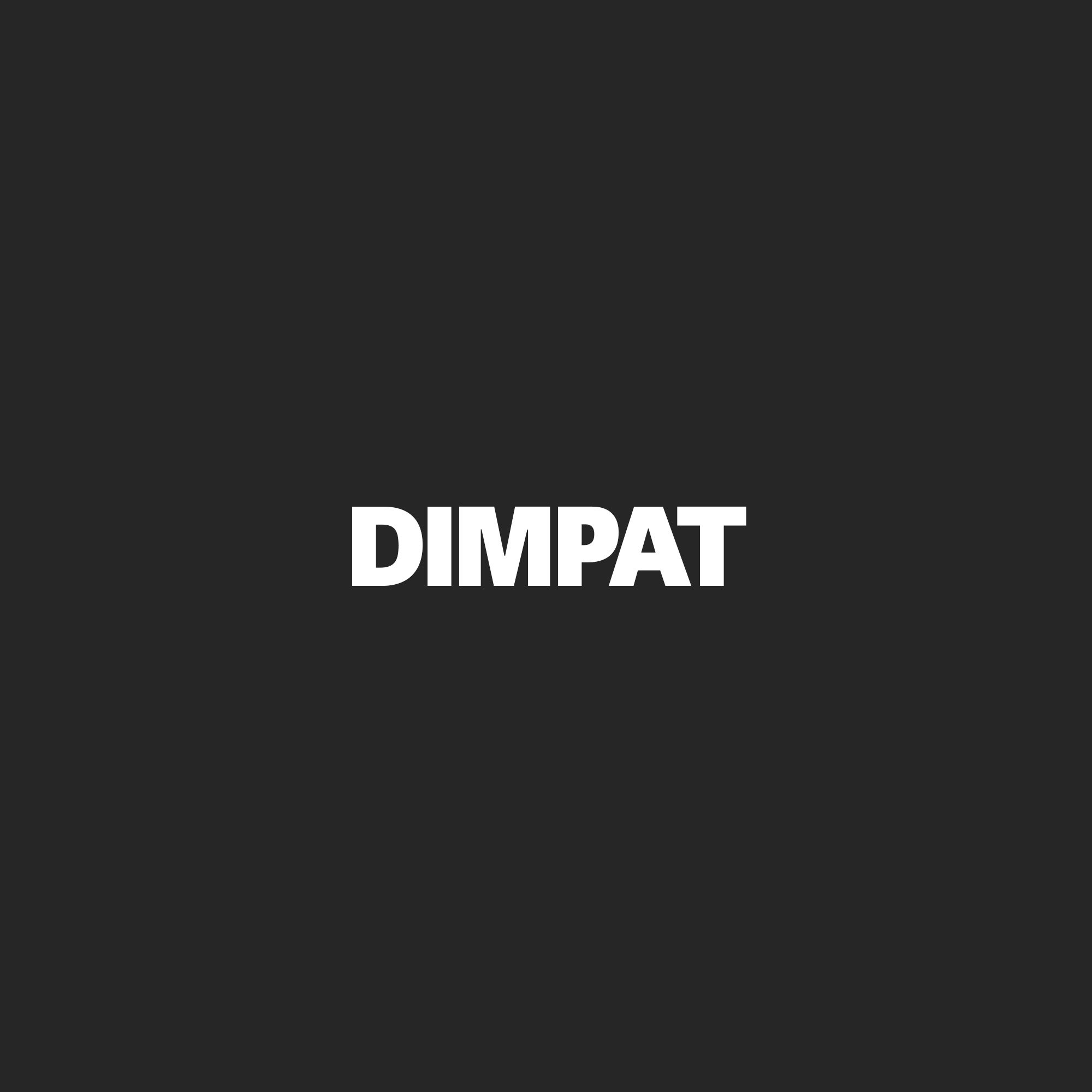 Black background with white text that reads 'DIMPAT'.